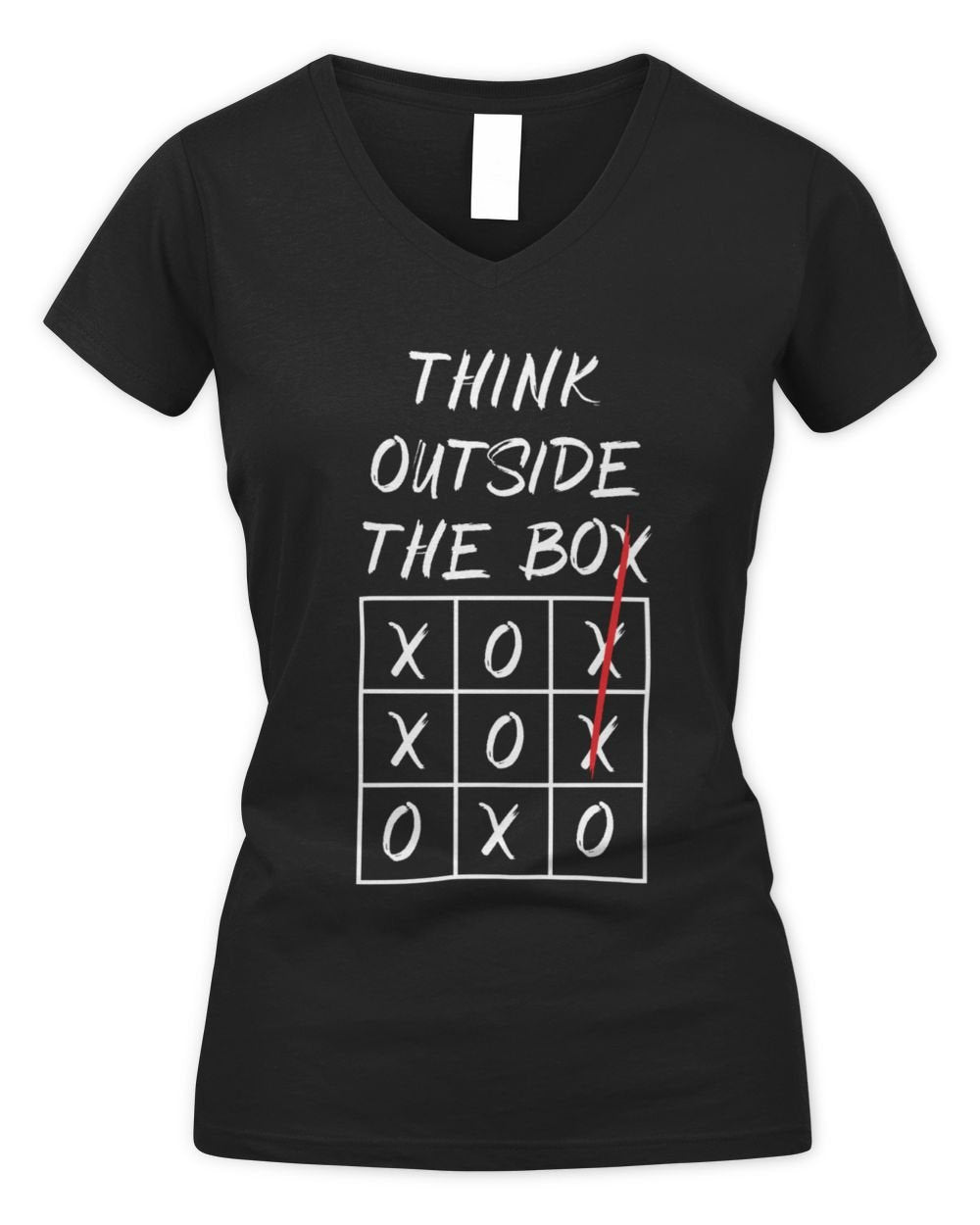 Think Outside The Box Women's V-Neck T-Shirt