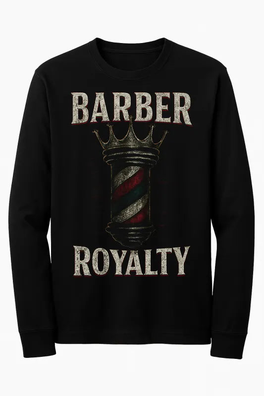 Barber Crown Poll - Men's Long Sleeved T-Shirt
