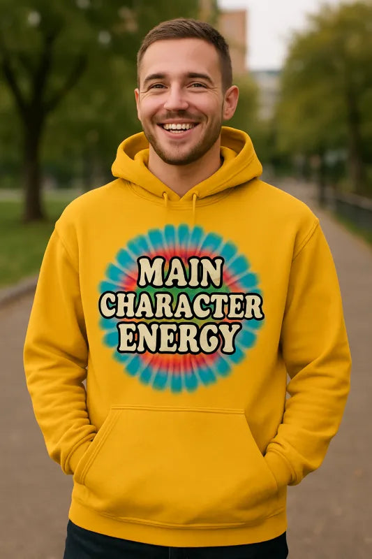 Main Character Energy Tie Dye Shirt - Unisex Hoodie