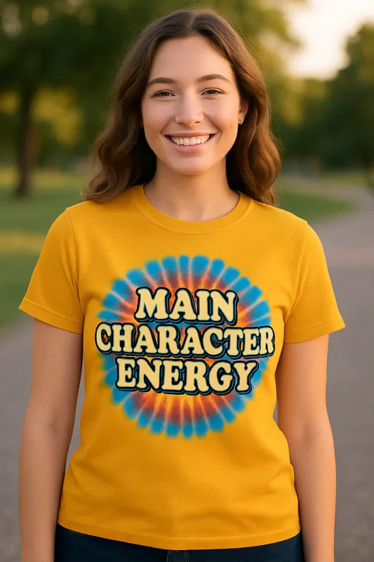 Main Character Energy Tie Dye Shirt - Women's Standard T-Shirt