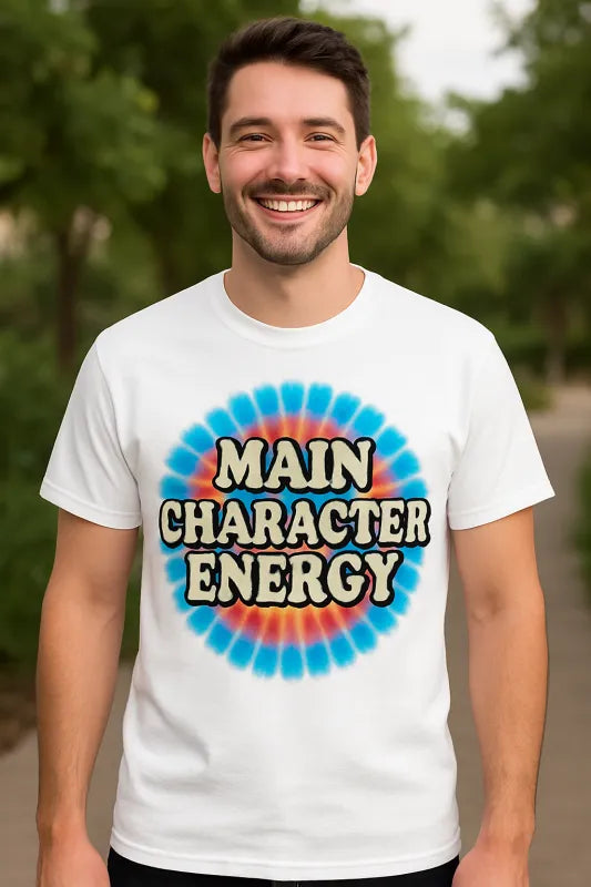 Main Character Energy Tie Dye Shirt - Unisex Premium T-Shirt