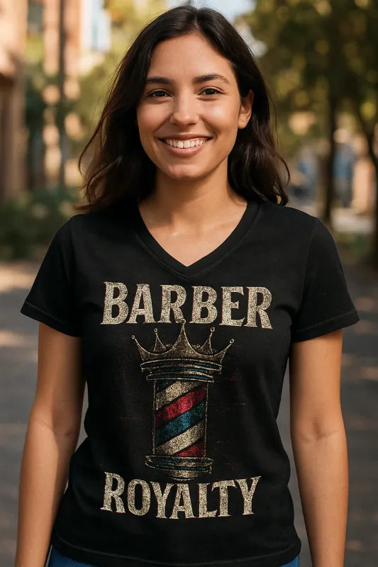 Barber Crown Poll - Women's V-Neck T-Shirt