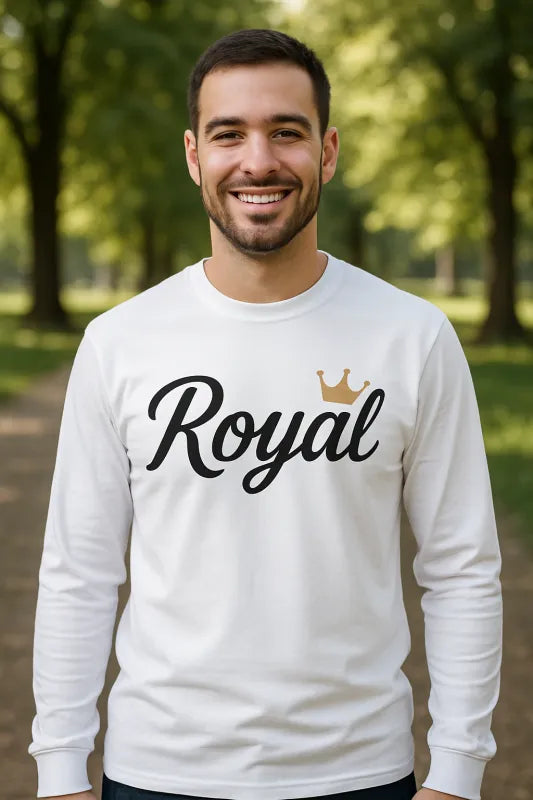 Royal gold crown - Men's Long Sleeved T-Shirt