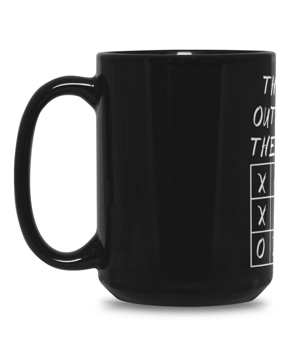 Think Outside The Box Black Mug 15oz