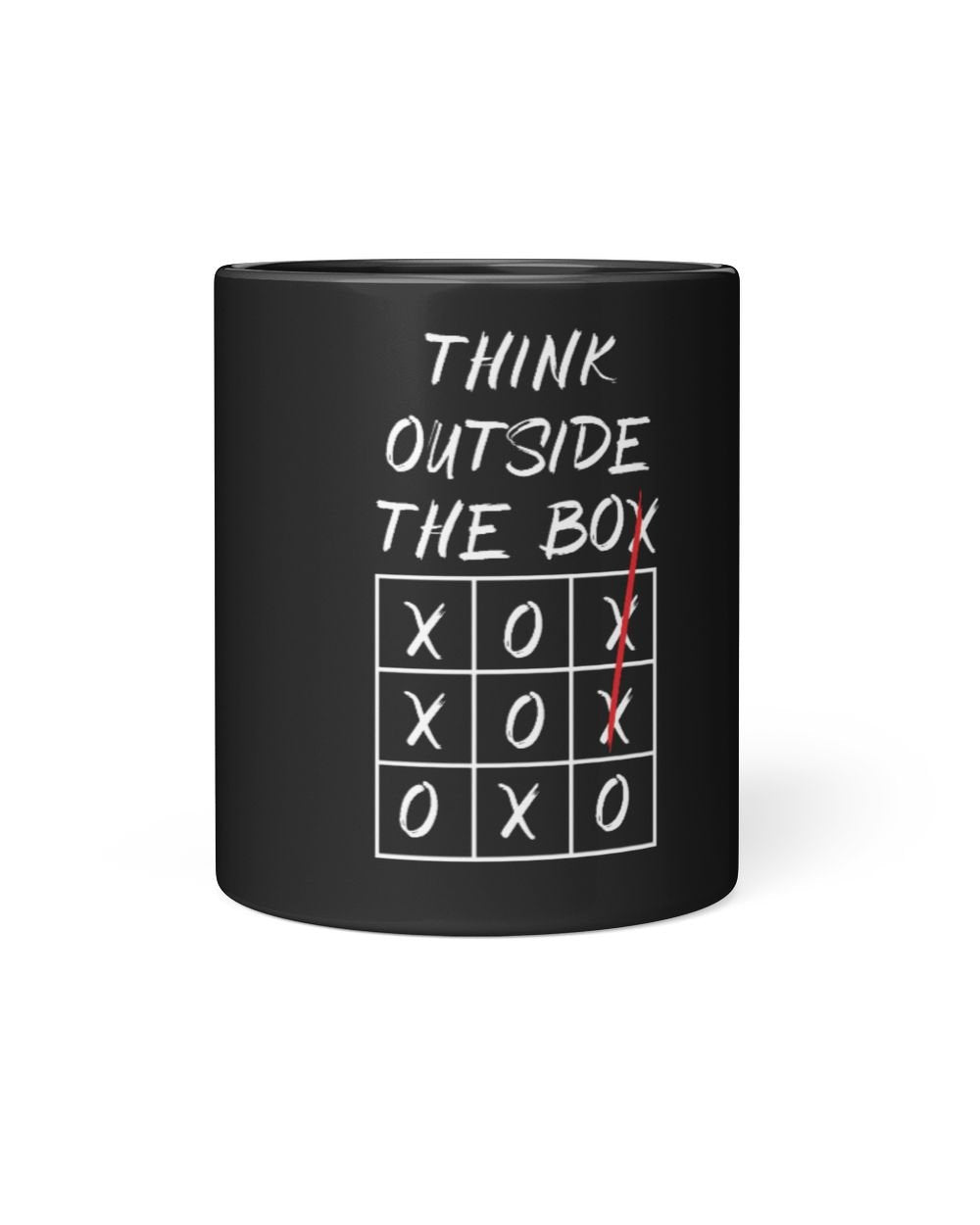 Think Outside The Box Black Mug 11oz