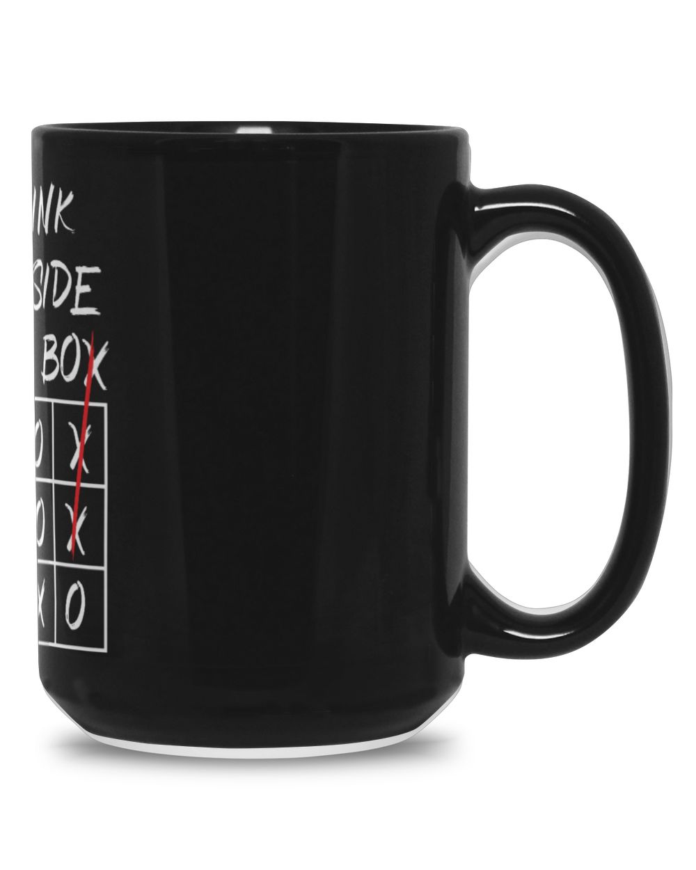 Think Outside The Box Black Mug 15oz