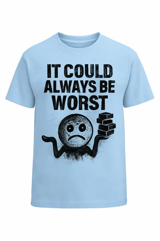 It Could Always Be Worst Smiley Face Brick Wall Distressed - Kids Standard T-Shirt