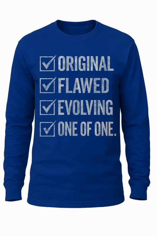 One Of One Check Mark Flawed Original Check List - Men's Long Sleeved T-Shirt